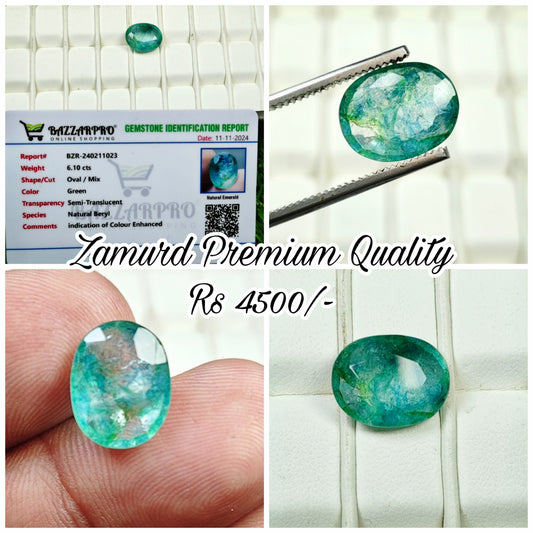 Zamurd Stone With Lab Certificate