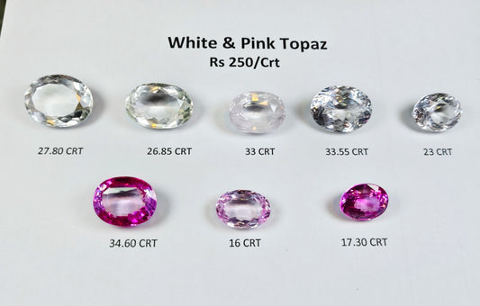 White And Pink Topaz