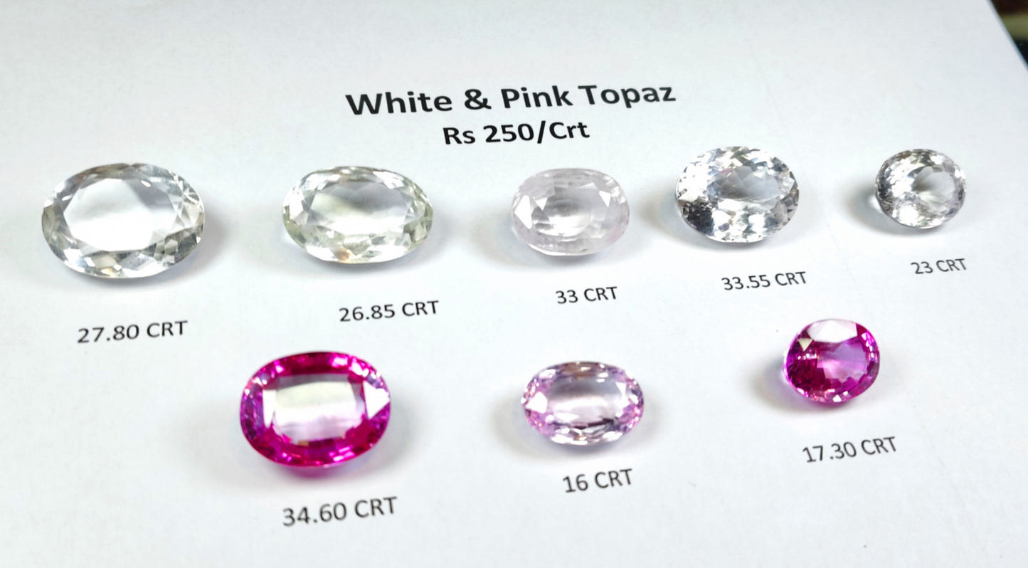 White And Pink Topaz