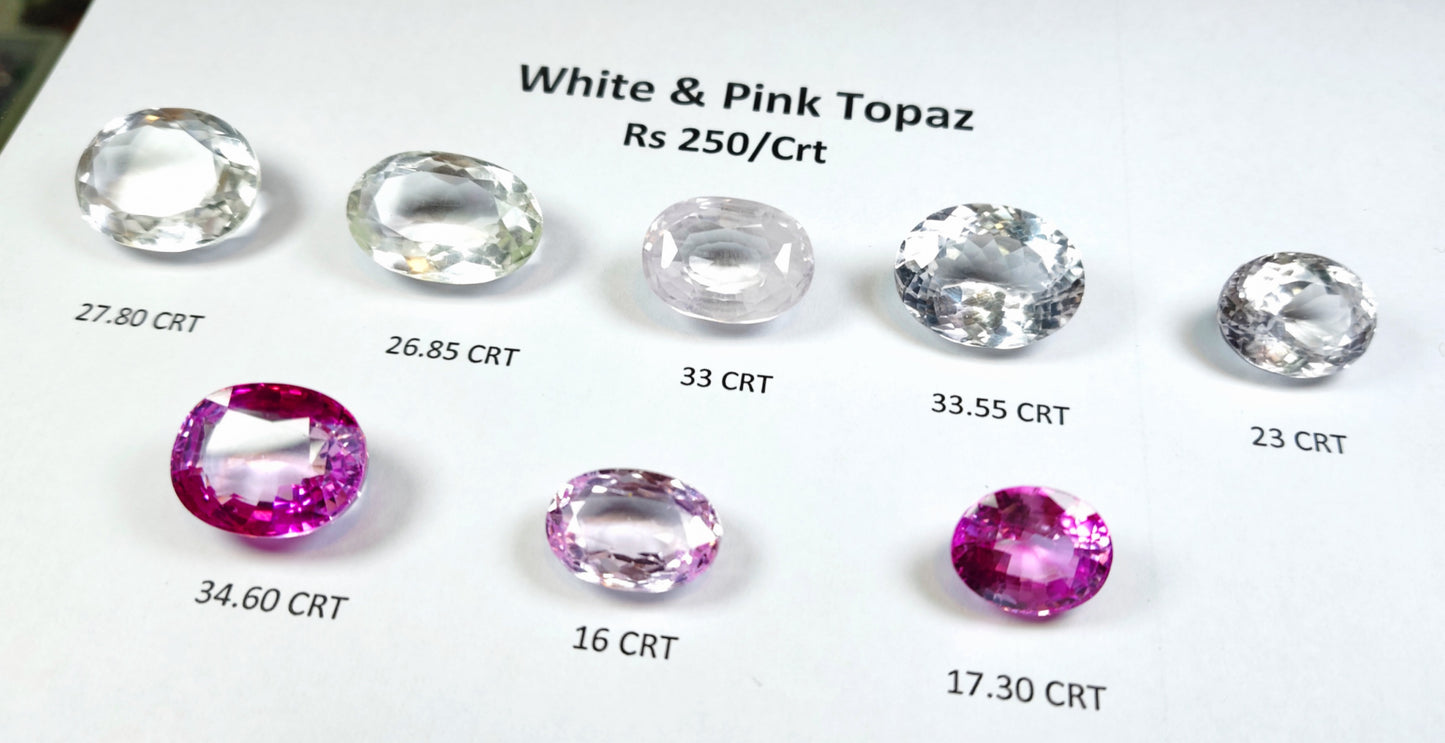 White And Pink Topaz