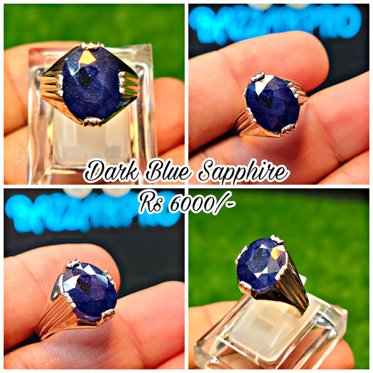 Dark Blue Sapphire Ring