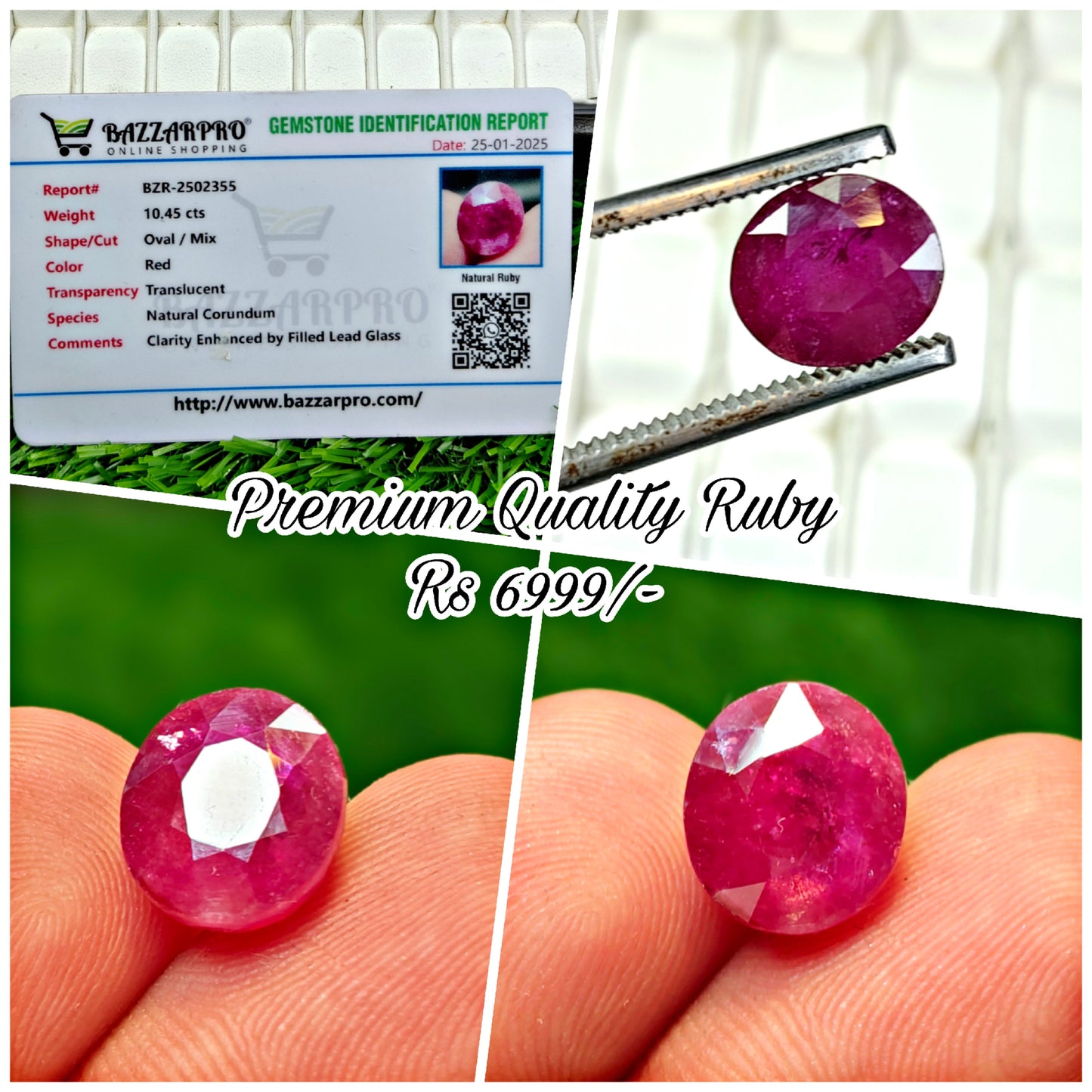 Premium Quality Ruby With Lab Certificate