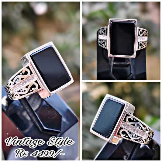 Black Aqeeq Turkish Ring