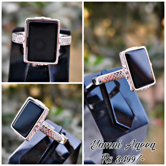 Black Aqeeq Turkish Ring