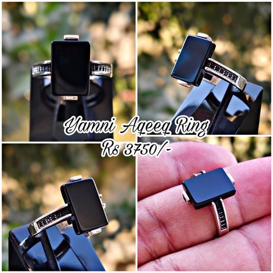Black Aqeeq Turkish Ring