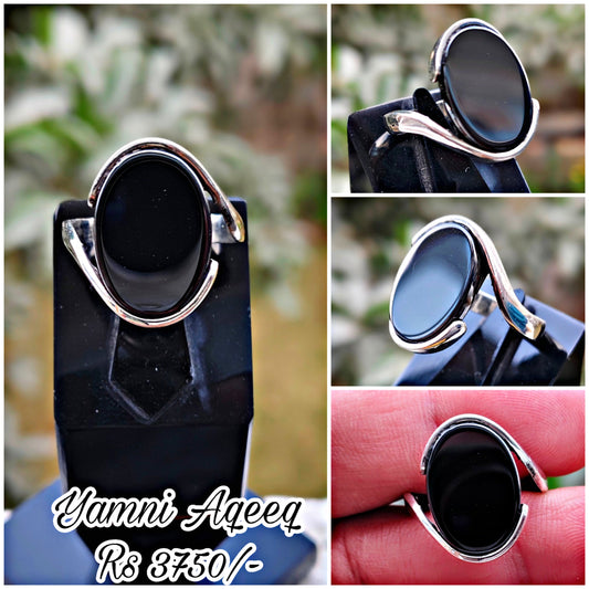 Black Aqeeq Turkish Ring