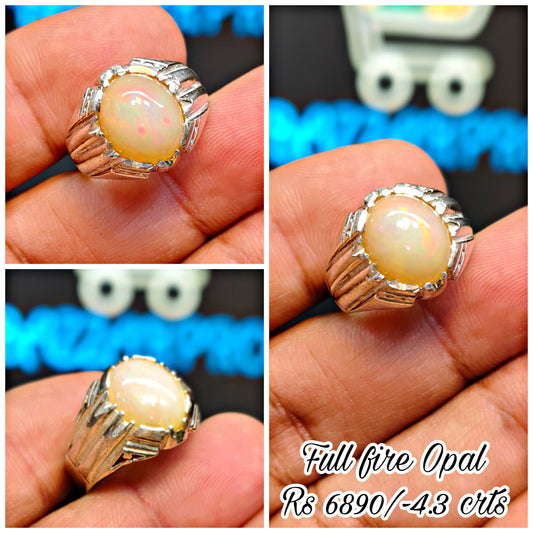 Full Fire Opal Ring