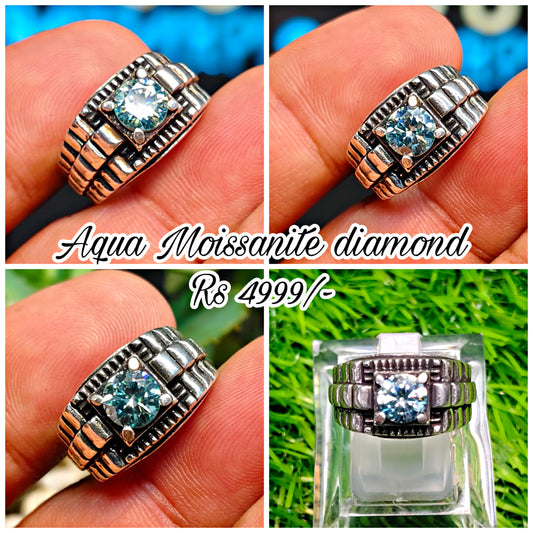 Aqua Moissanite Diamond