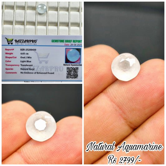 Aquamarine With Lab certificate