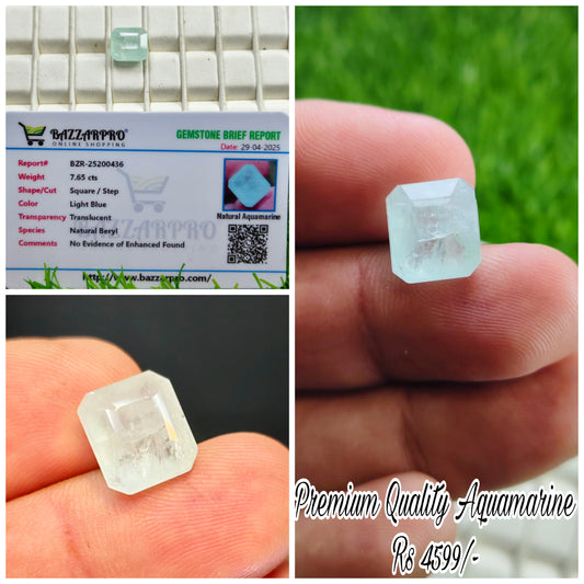 Premium Quality Aquamarine With Lab certificate