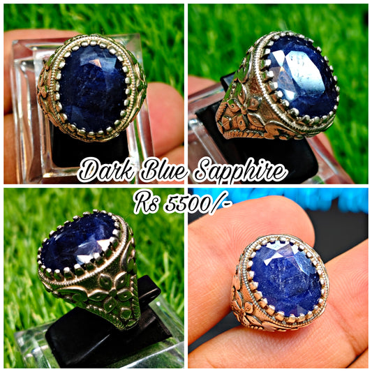 Dark Blue Sapphire Ring