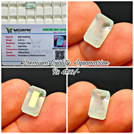 Aquamarine With Lab Certificate