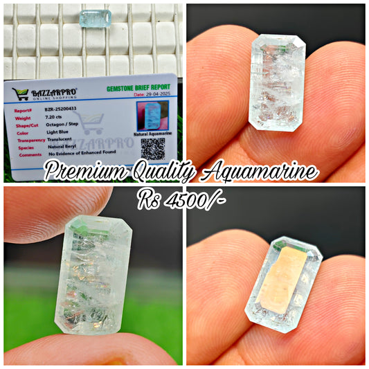 Aquamarine With Lab Certificate