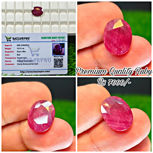 Premium Quality Ruby With Lab certificate