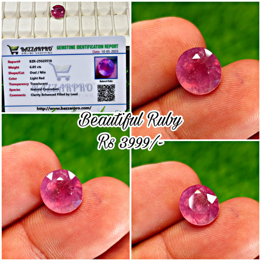 Premium Ruby With Lab certificate
