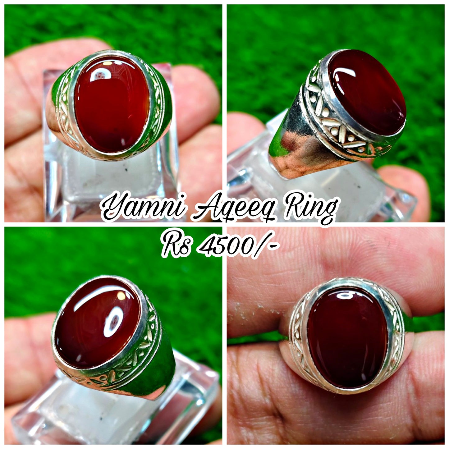 Yamni Aqeeq Ring