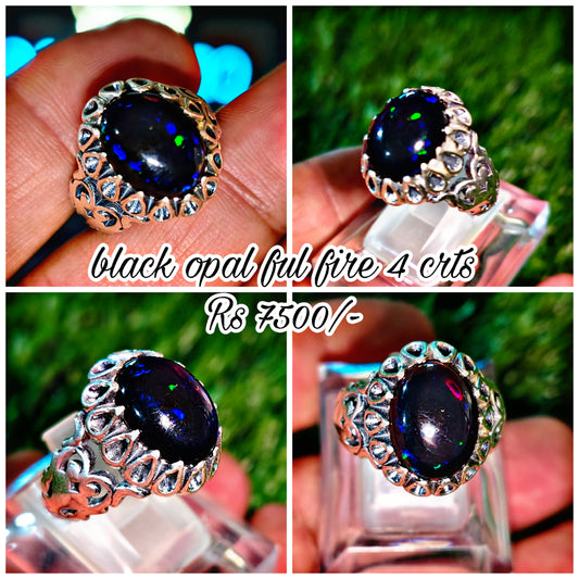Black opal Ring