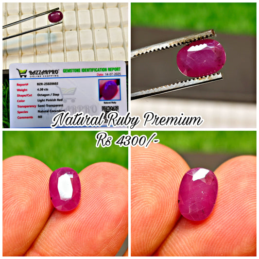 Ruby Stone With Lab Certificte