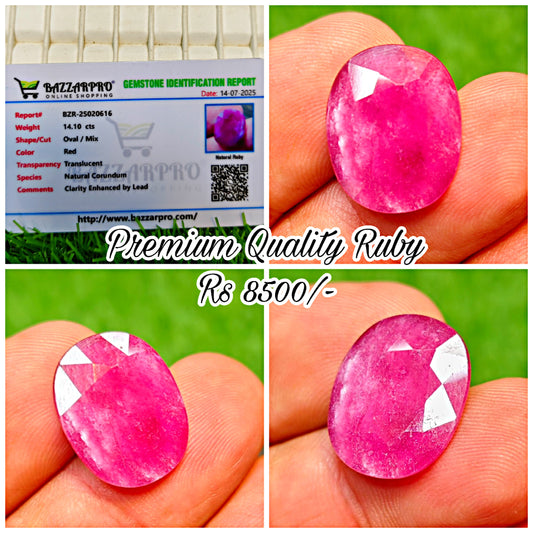 Ruby Stone With Lab Certificte
