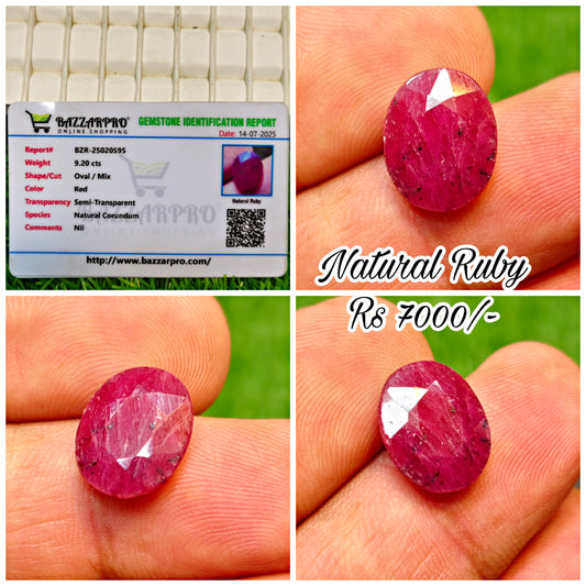 Ruby Stone With Lab Certificte