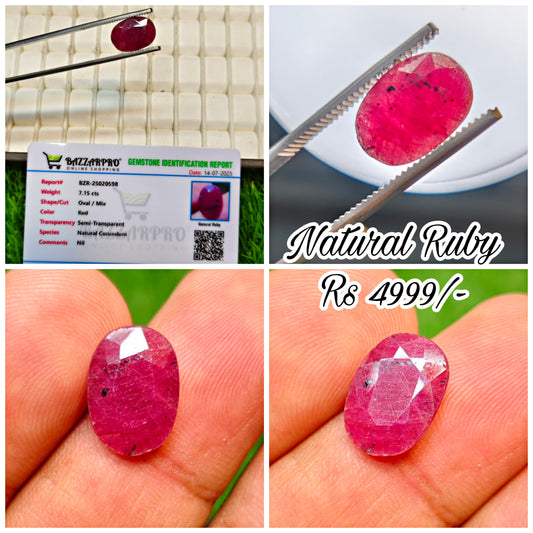 Ruby Stone With Lab Certificte