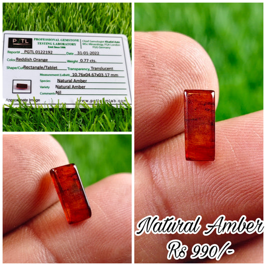 Natural Amber With Lab certificate
