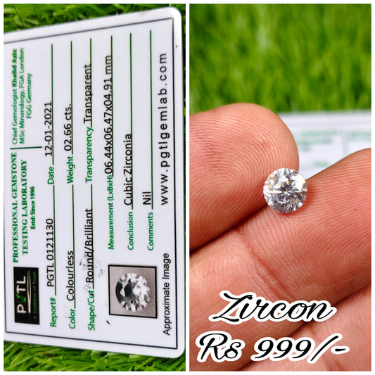 Zircon With Lab certificate