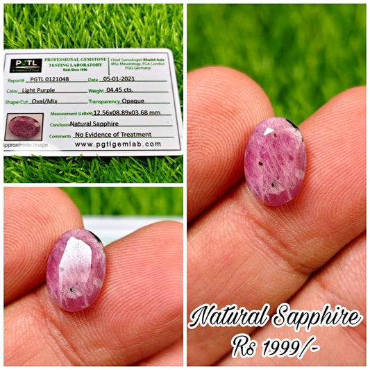 Natural Sapphire With Lab certificate