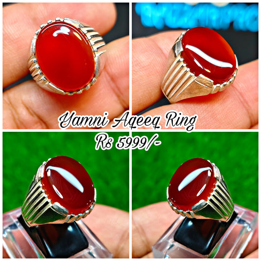 Yamni Aqeeq Ring