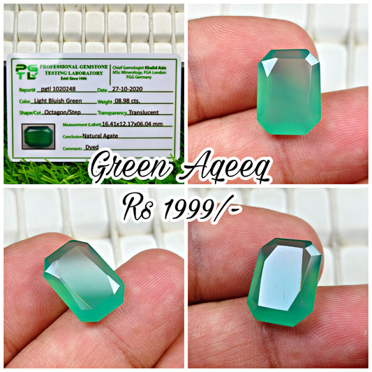 Green Aqeeq With Lab Certificate