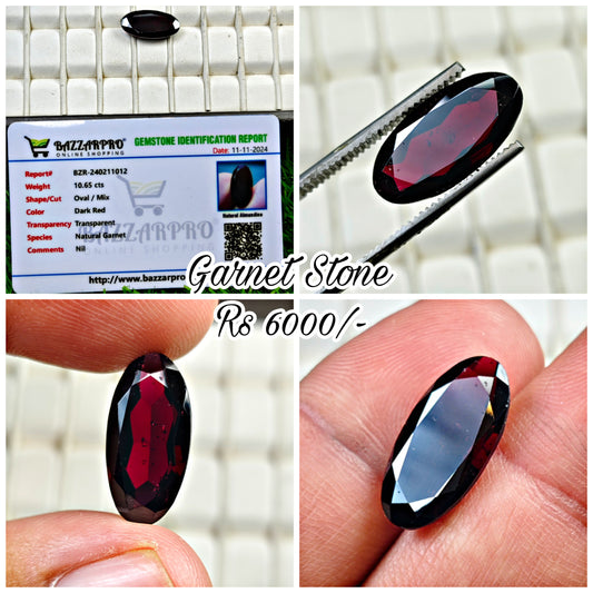 Garnet Stone With Lab Certificate