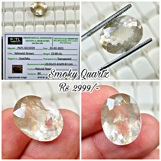 Smokey Quartz With Lab Certificate