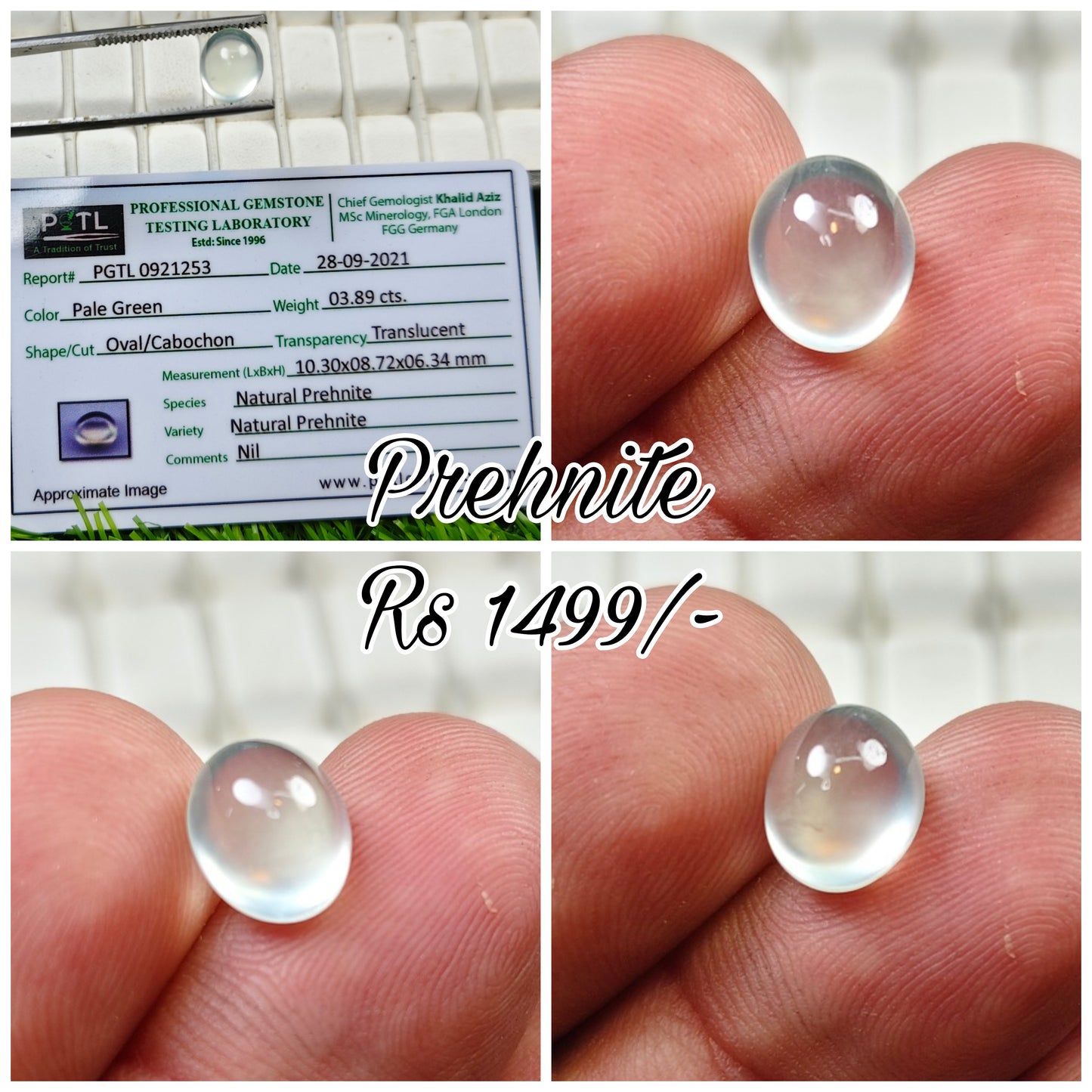 Prehnite With Lab Certificate