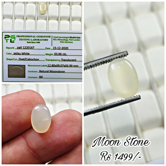 Moon Stone With Lab Certificate