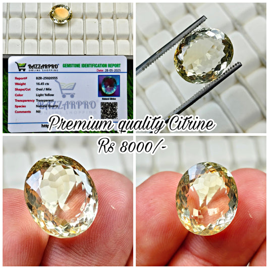 Citrine With Lab Certificate