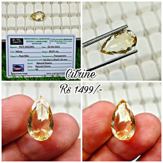 Citrine With Lab Certificate