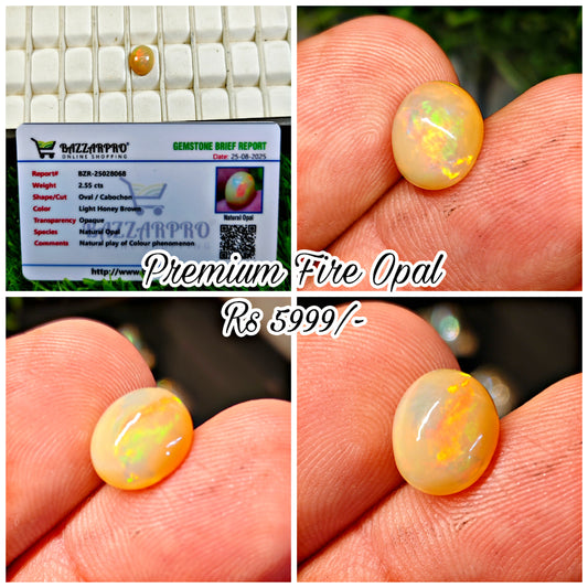 Fire Opal With Lab Certificate