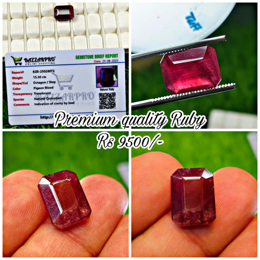 Premium Quality Ruby With Lab Certificate