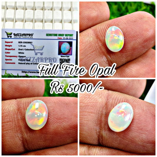 Full Fire Opal With Lab Certificate