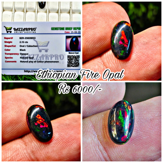 Ethopian Full Fire Opal With Lab Certificate