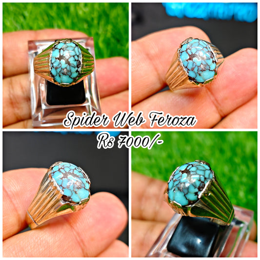 Spider web Feroza Ring