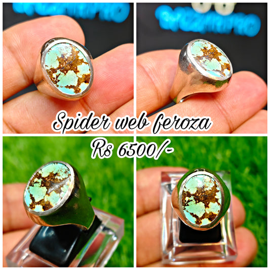 Spider web feroza Ring