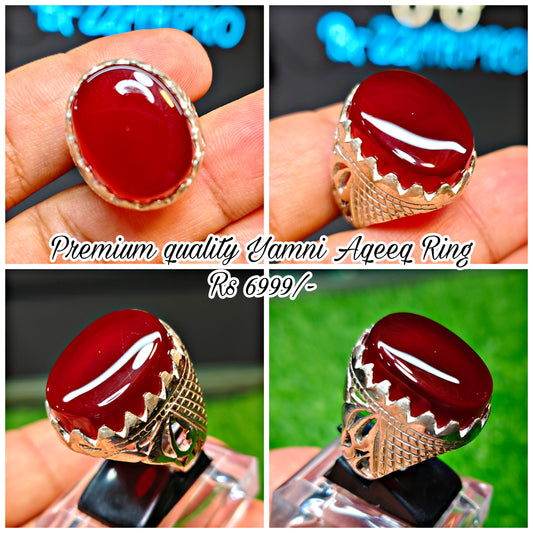 Yamni Aqeeq Ring