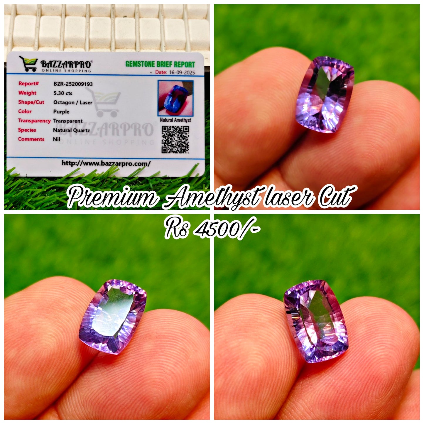 Amethyst With Lab Certificate