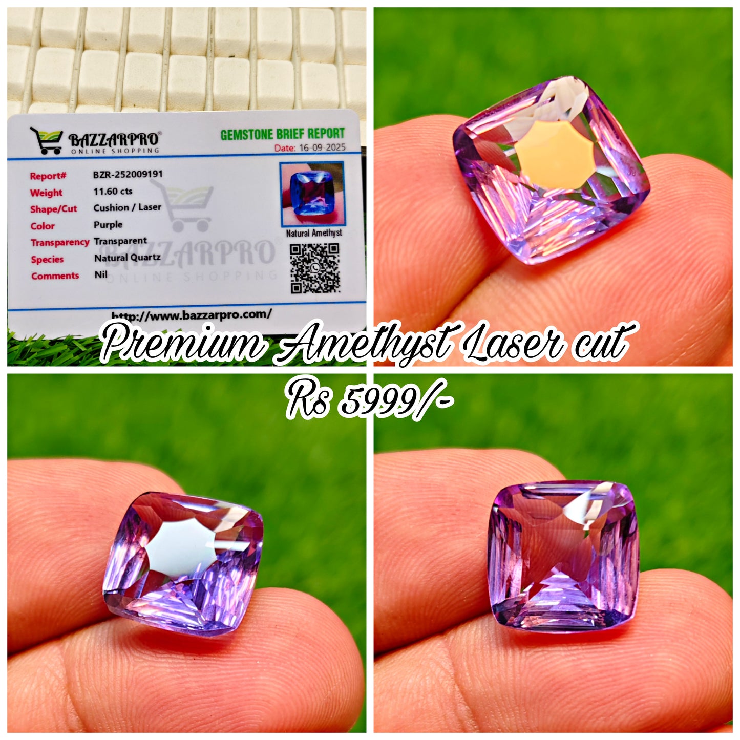 Amethyst With Lab Certificate