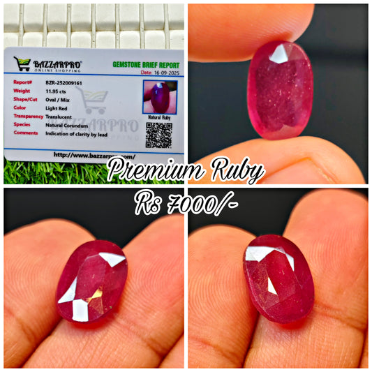 Premium Ruby With Lab Certificate