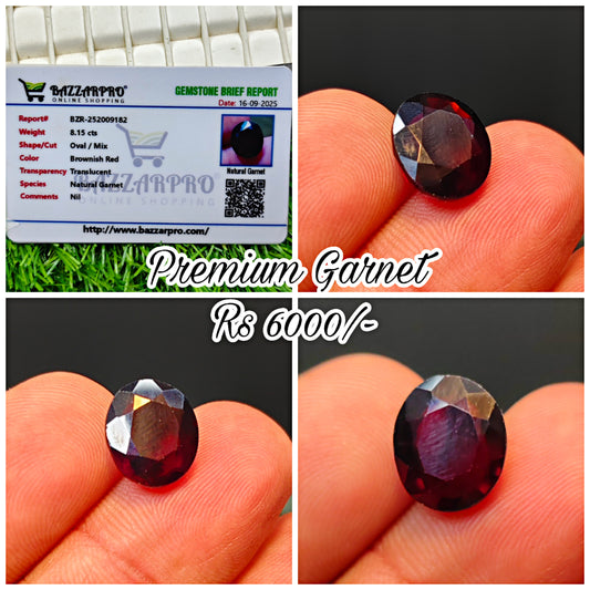 Premium Garnet With Lab Certificate