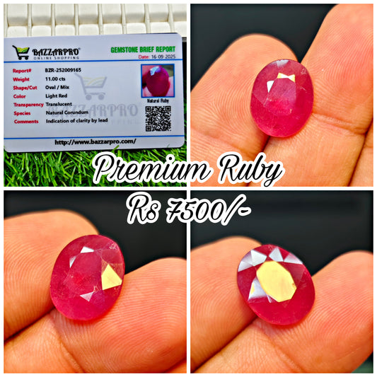 Premium Ruby With Lab Certificate