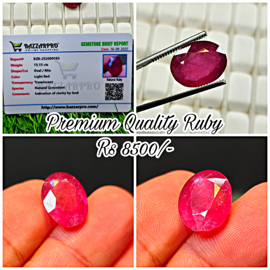 Premium Ruby With Lab Certificate