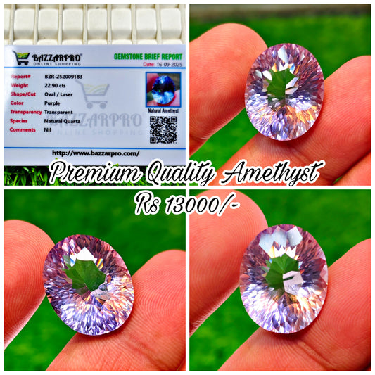 Premium Amethyst With Lab Certificate